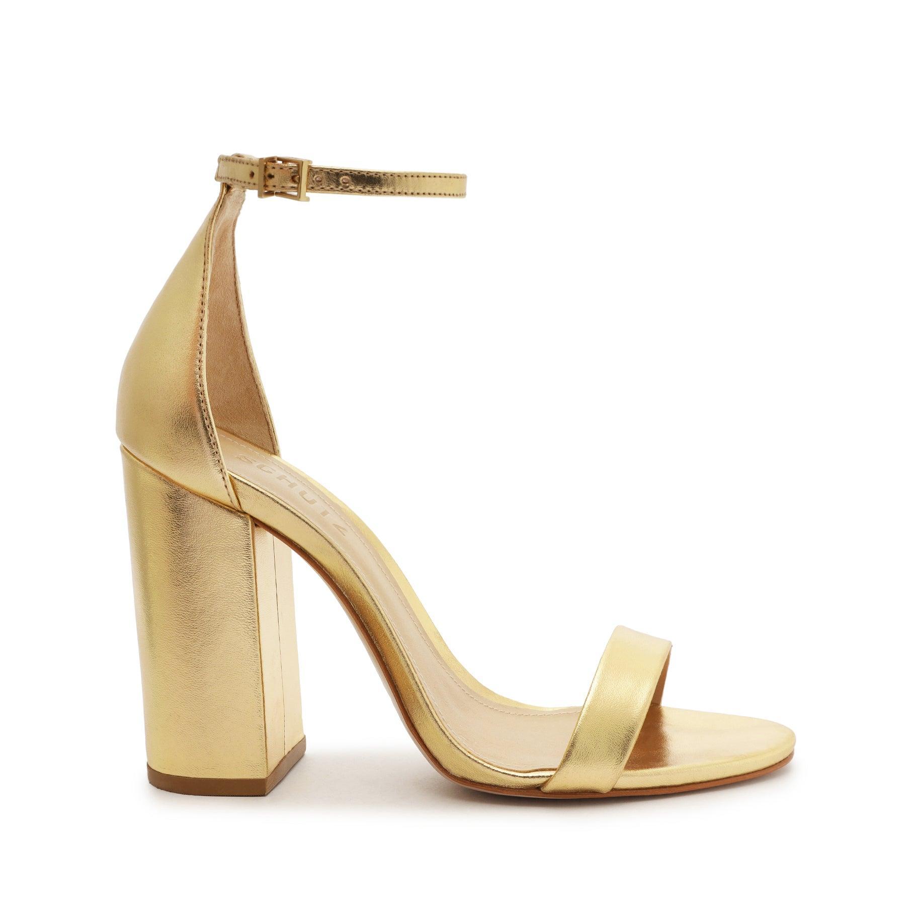 Cadey Lee Block Metallic Leather Sandal Female Product Image