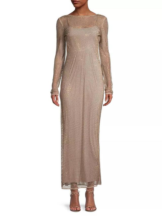 Lulu Studded Mesh Maxi Dress Product Image