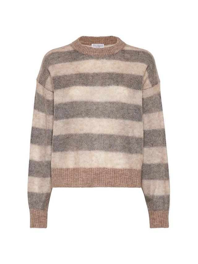 Womens Mohair and Wool Double Layer Sweater Product Image