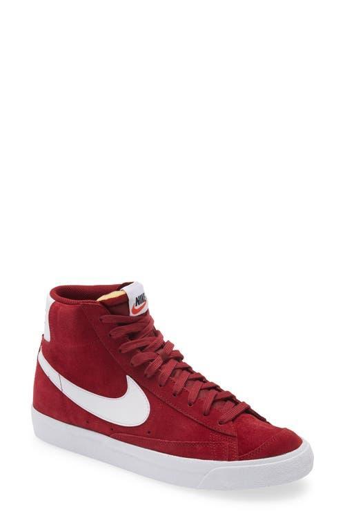 Blazer Mid '77 Suede Sneaker In Team Red/white/black Product Image