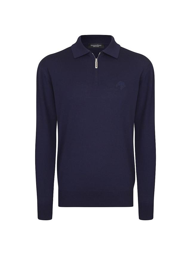 Mens Zip Polo Shirt Product Image