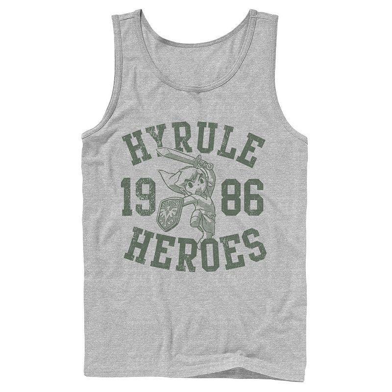 Mens Nintendo Zelda Hyrule Heroes 1986 Tank Top Athletic Grey Product Image