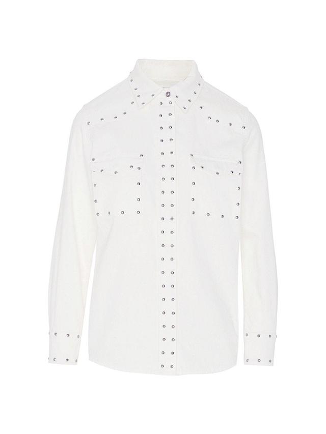 Womens Emilia Studded Cotton Shirt Product Image