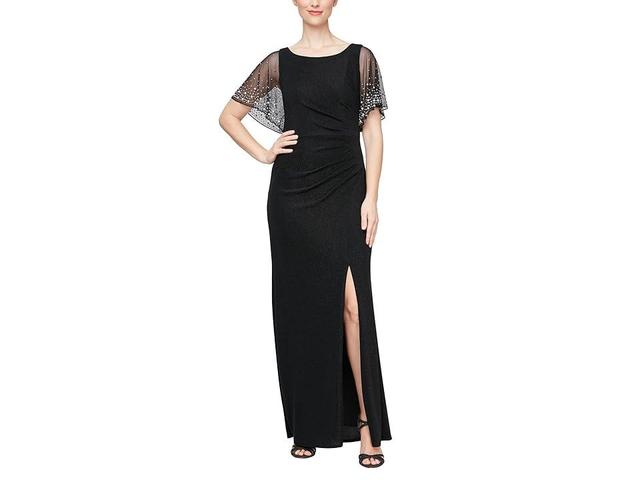 Alex Evenings Long Metallic Knit Dress Women's Dress Product Image