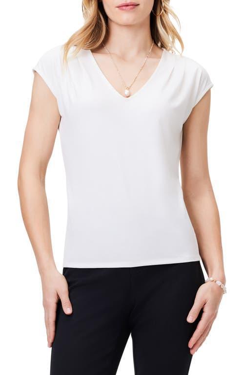 Womens Polished Jersey V-Neck Top Product Image