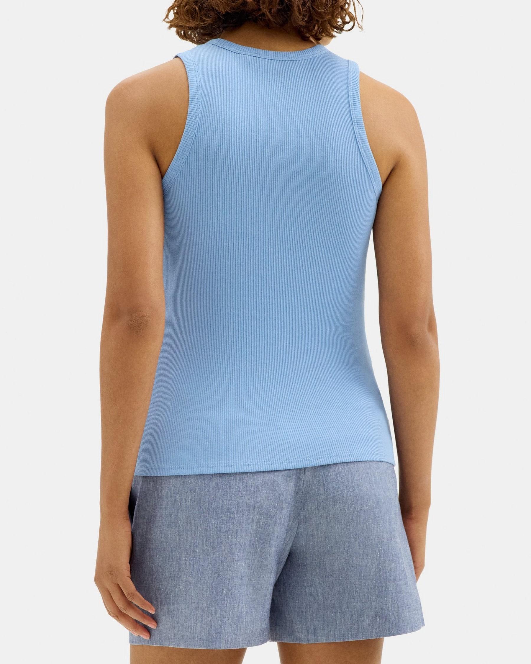 Fitted Tank in Ribbed Modal Cotton Product Image