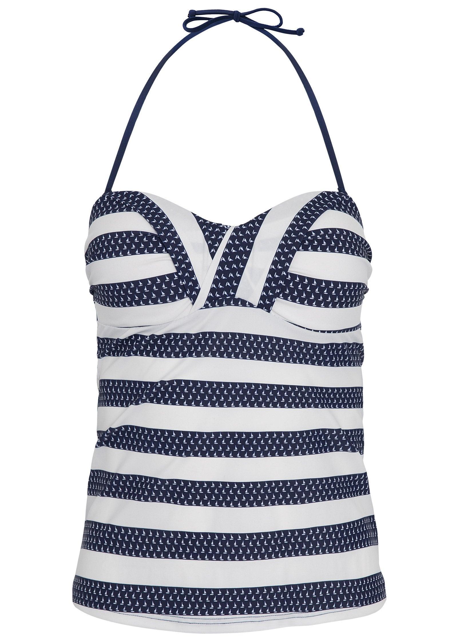 Bandeau Tankini Top - Sailor Blue Product Image