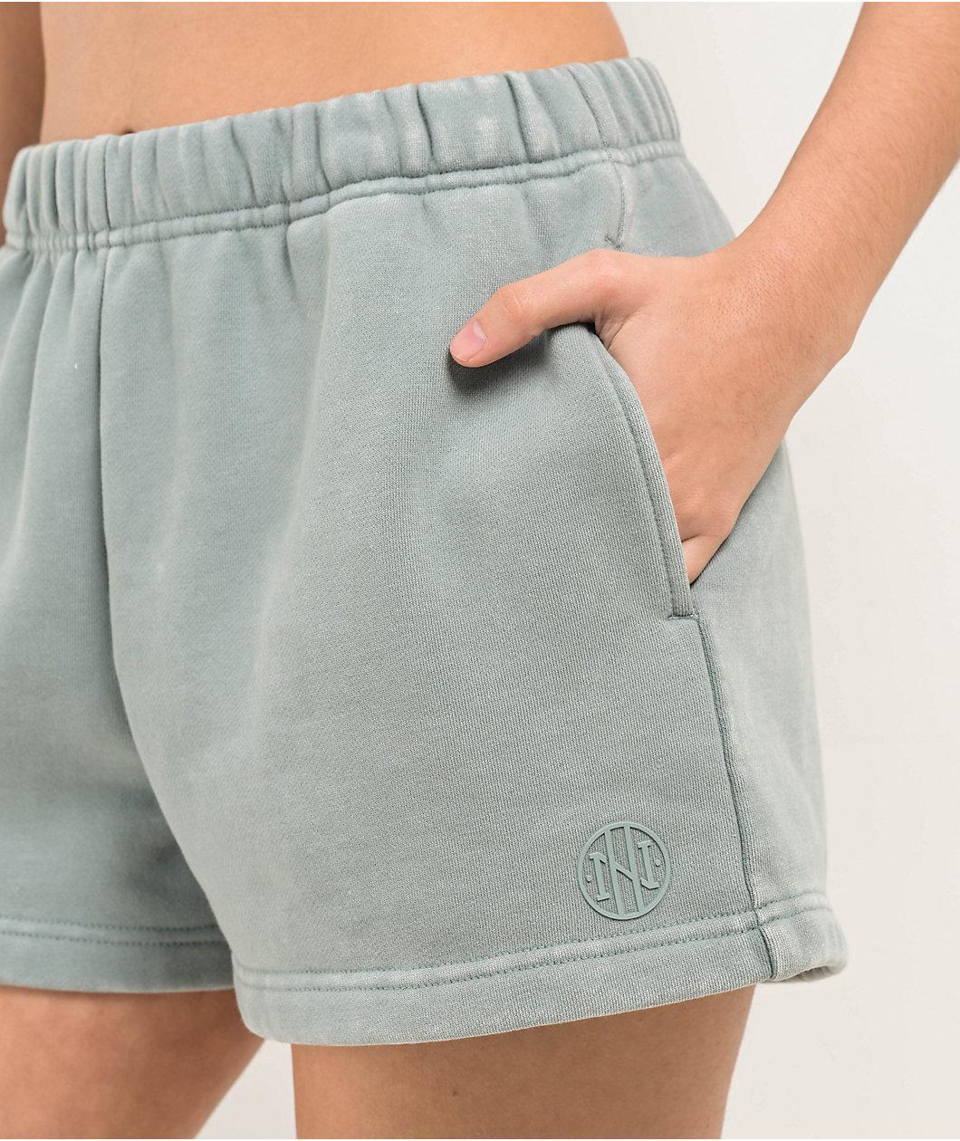 Ninth Hall Fundamentals Jara Blue Wash Relaxed Sweat Shorts Product Image