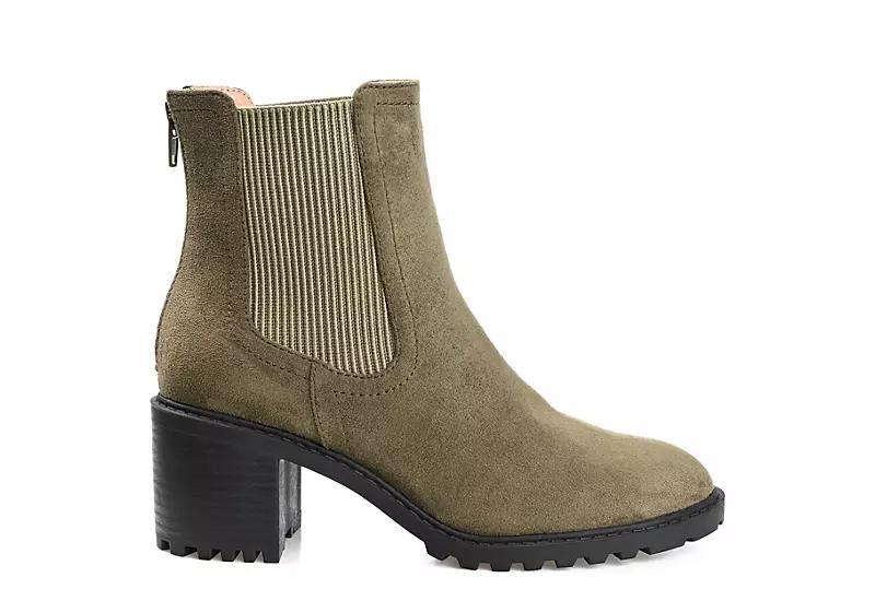 Journee Collection Jentry Tru Comfort Foam Womens Block Heel Chelsea Boots Brown Product Image