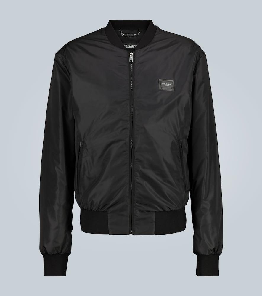 Technical Fabric Jacket With Logo Patch Application In Black Product Image