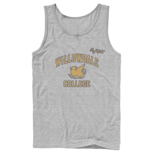 Mens Disney / Pixar Onward Willowdale College Logo Tank Top Athletic Grey Product Image