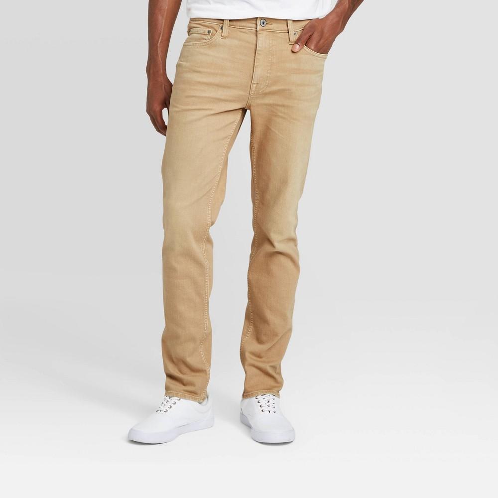 Mens Slim Fit Jeans - Goodfellow & Co Khaki 29x30 Product Image