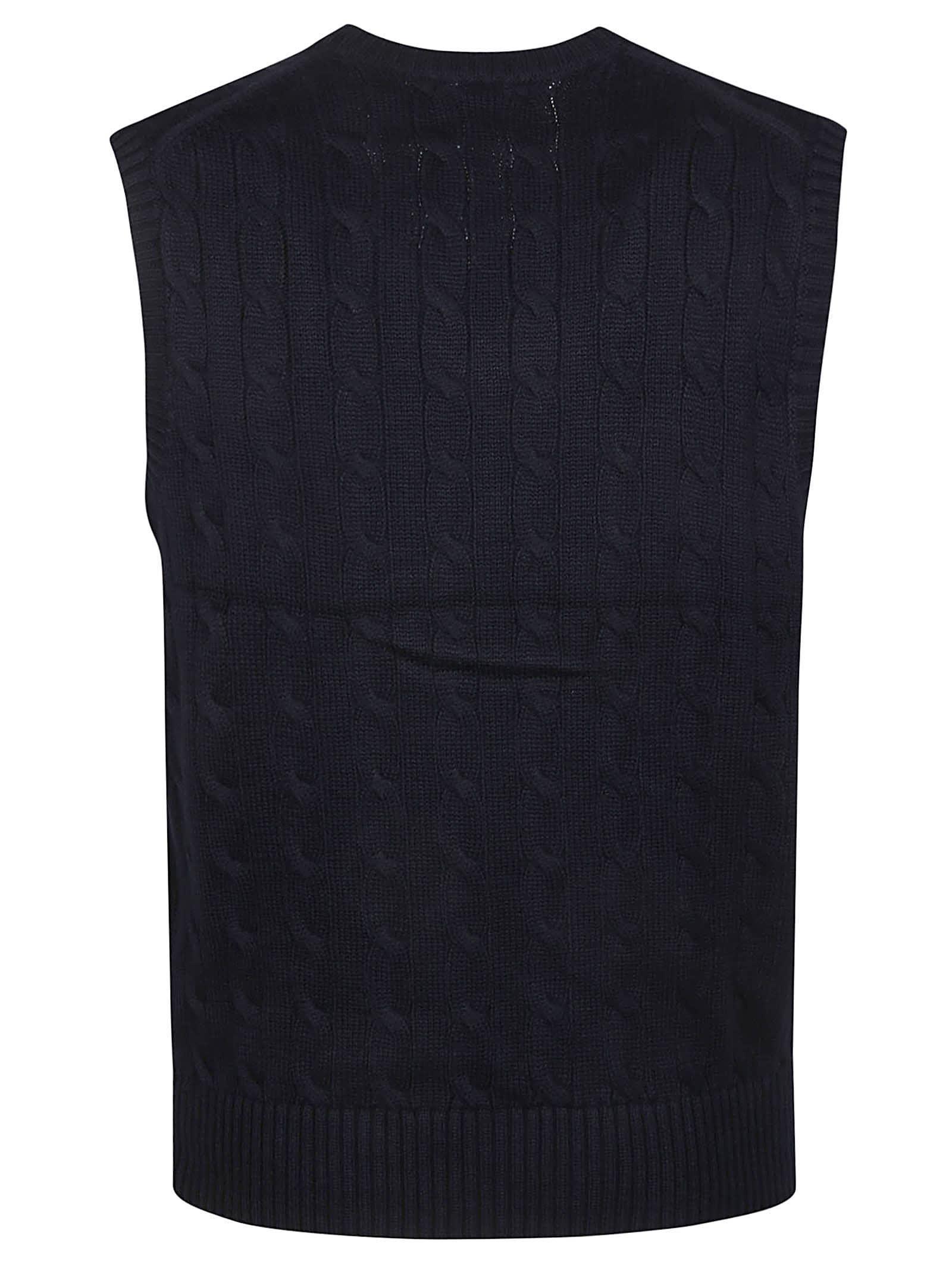 Sleevesless Sweater In Hunter Navy Product Image