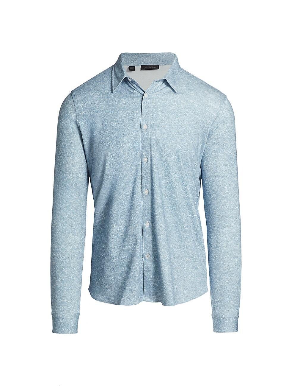 Mens COLLECTION Heathered Button-Front Shirt Product Image