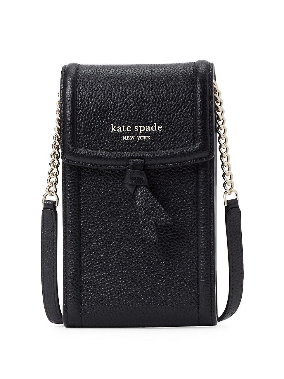 Kate Spade New York Knott Pebbled Leather North/South Crossbody Handbags Product Image