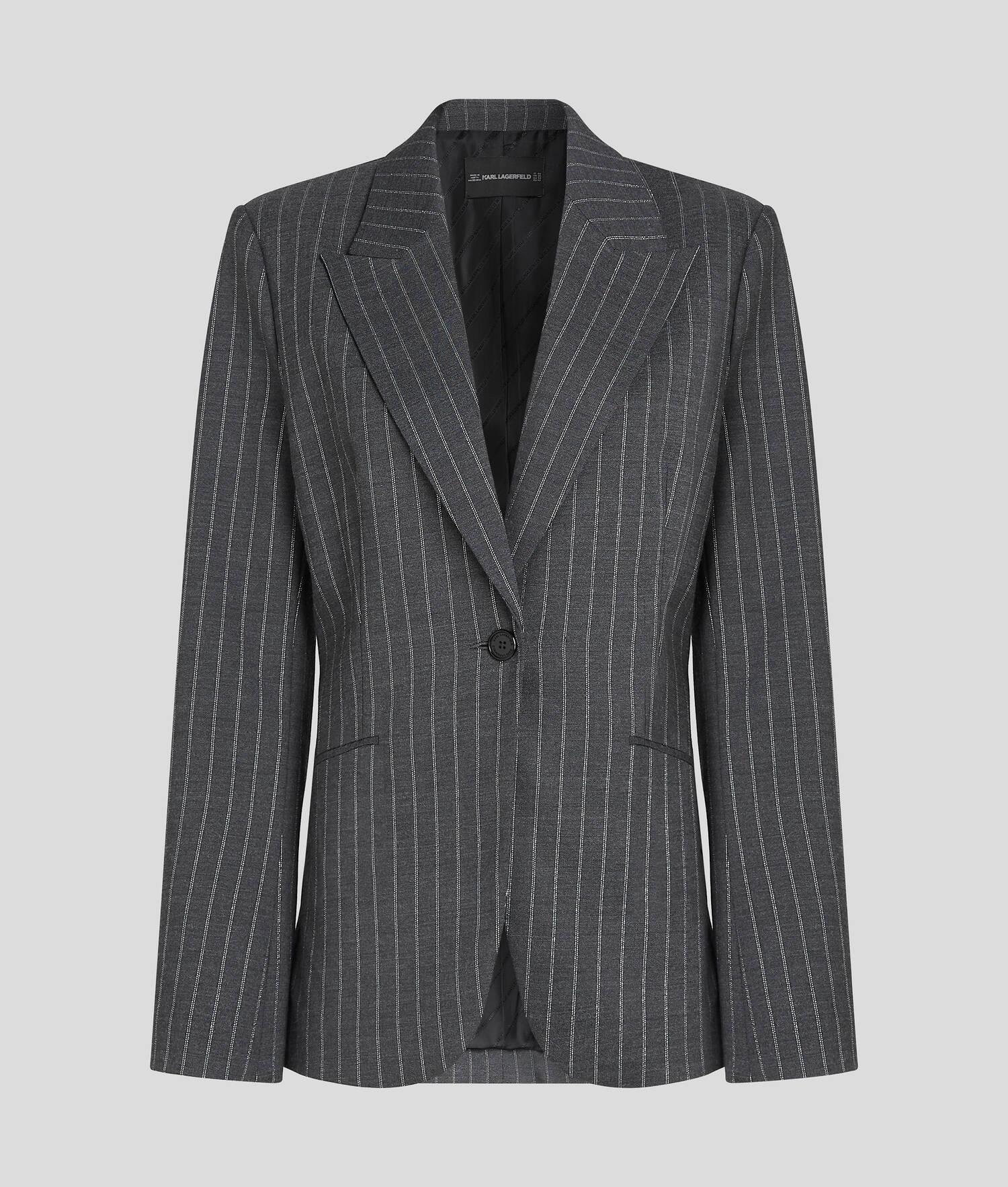 METALLIC PINSTRIPE BLAZER Product Image