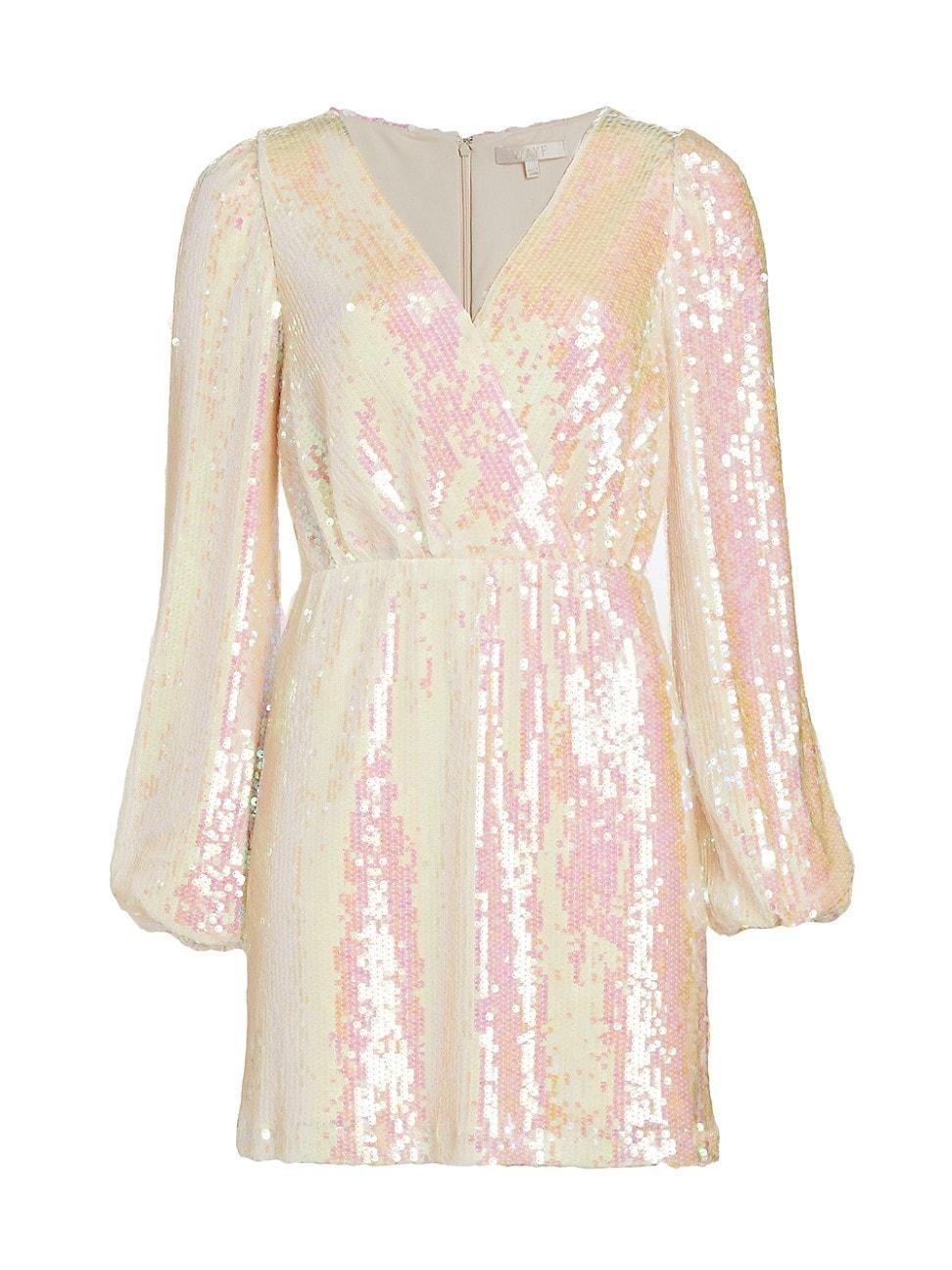 WAYF Carrie Long Sleeve Sequin Minidress Product Image