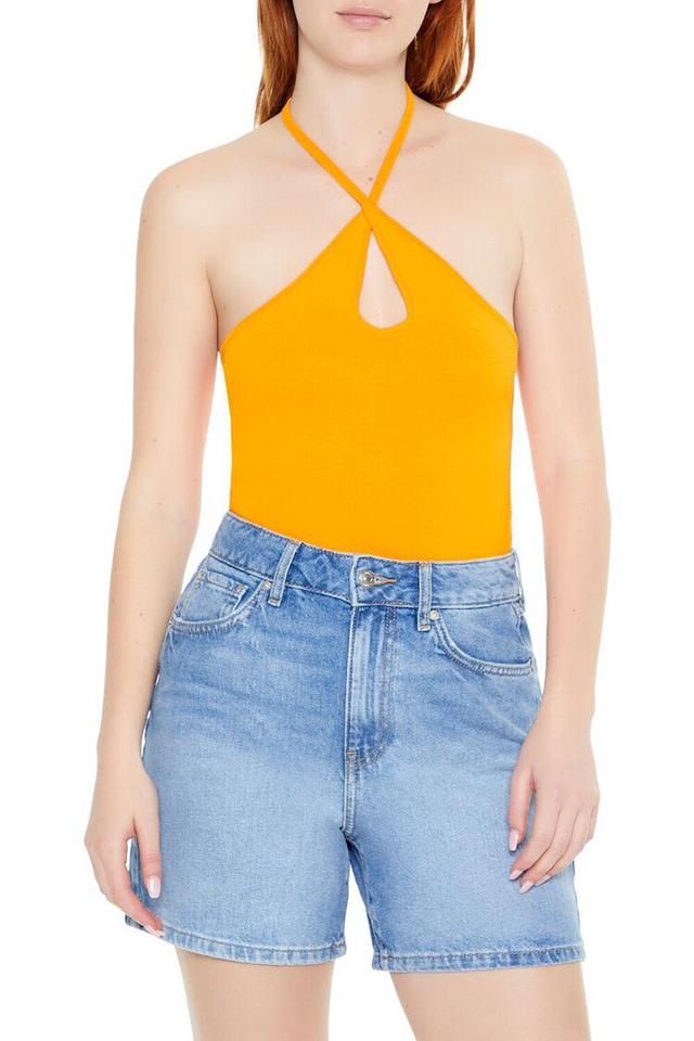 Sweater-Knit Halter Thong Bodysuit | Forever 21 Product Image