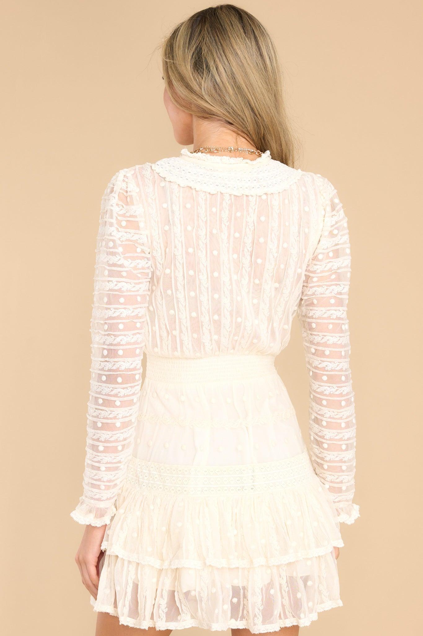 Elio Creme De Macaron Mini Dress White Product Image