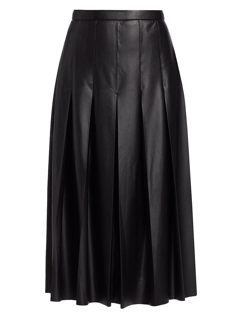 Womens Herson Faux Leather Midi-Skirt product image