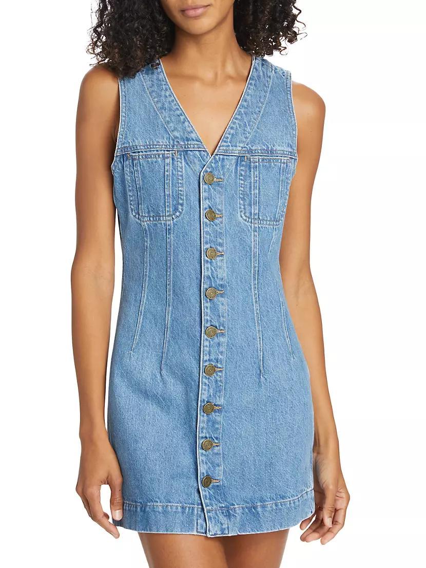 Denim Trucker Minidress Product Image