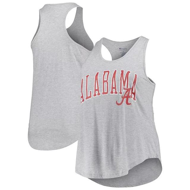 Womens Profile Heather Gray Alabama Crimson Tide Arch Logo Racerback Scoop Neck Tank Top Product Image