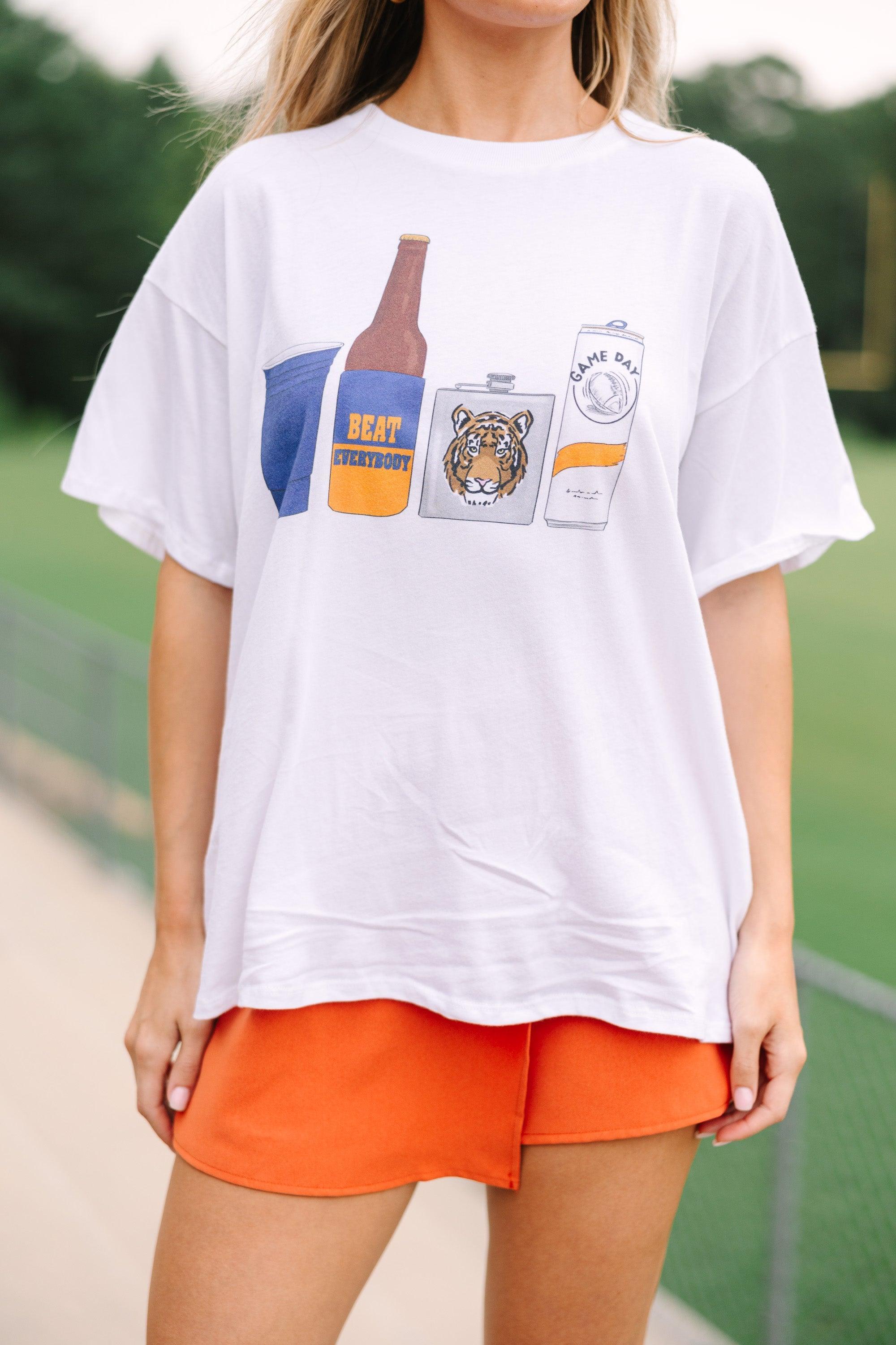 Drink Local Navy And Burnt Orange Gameday Graphic Tee Female Product Image