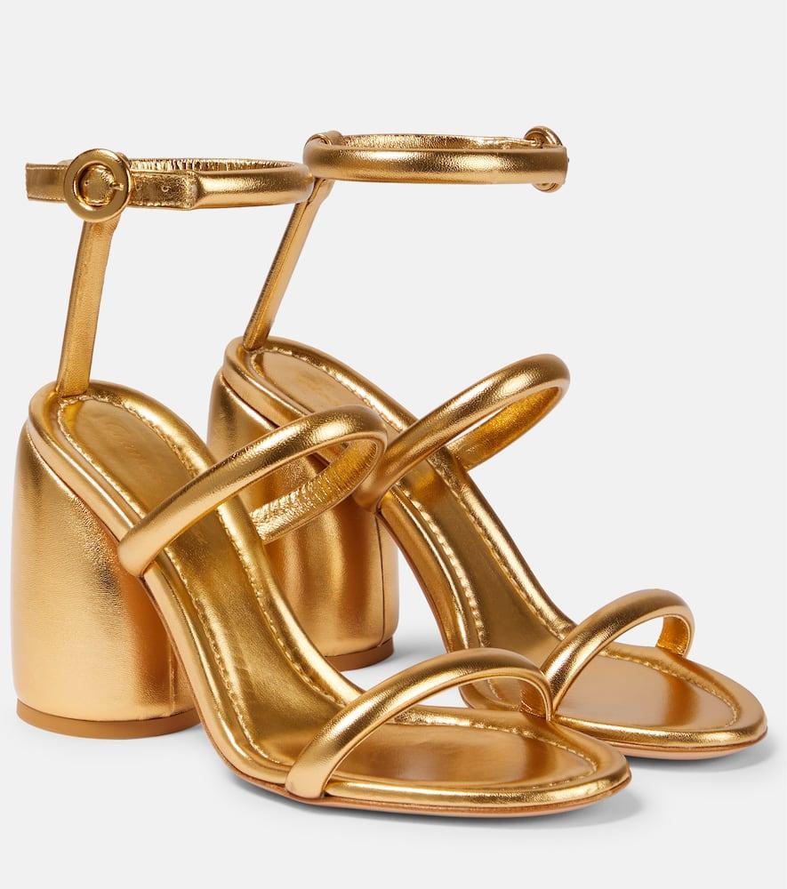 GIANVITO ROSSI Adrie 90mm Platform Sandals In Gold Product Image