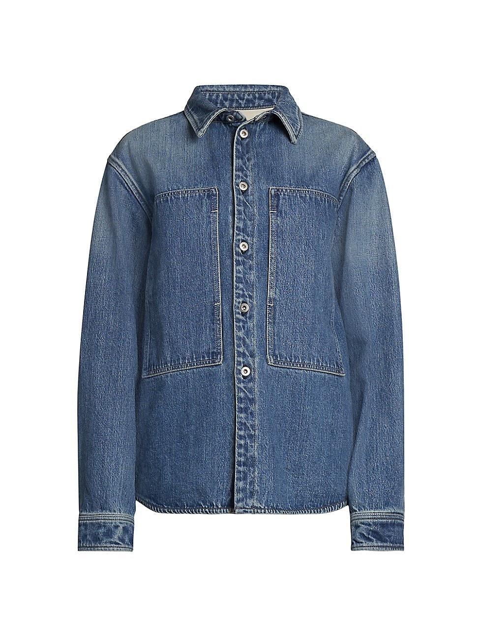 Womens Relaxed Fit Denim Shirt Product Image