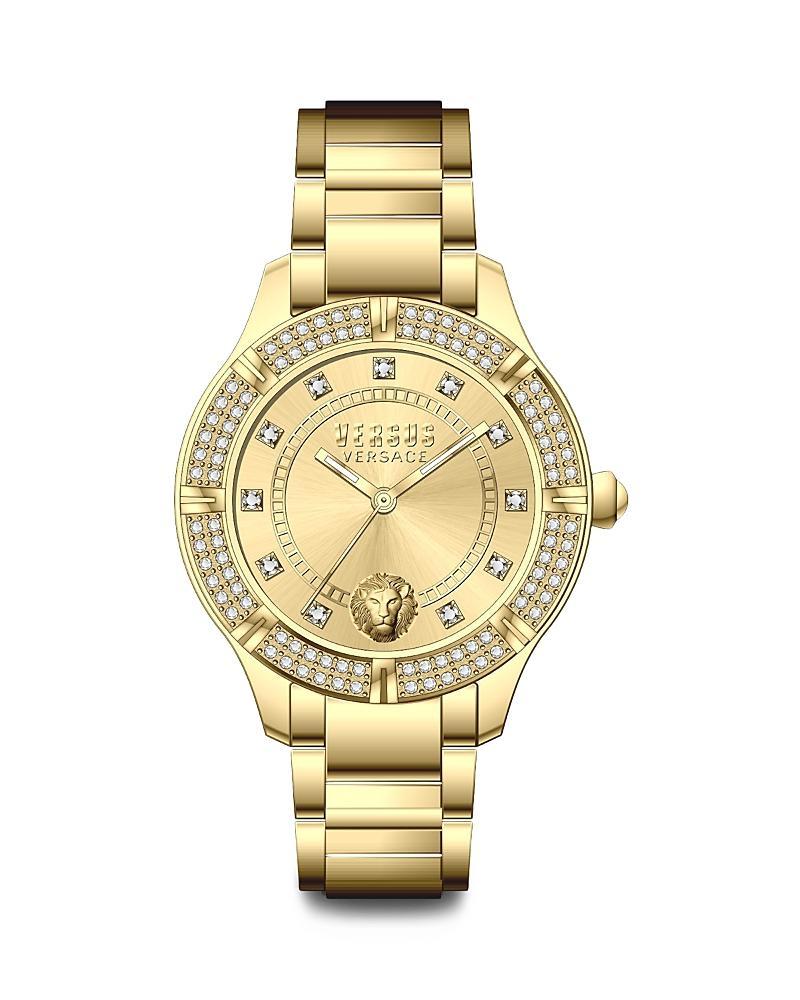 Versus Versace Womens Canton Road Gold Ion Plated Stainless Steel Bracelet Watch 36mm Product Image