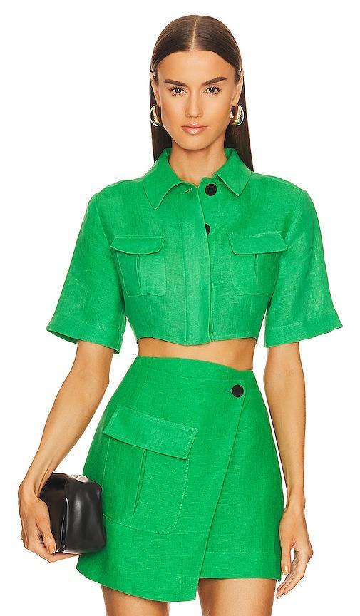 Cargo Button Up Crop Top Product Image