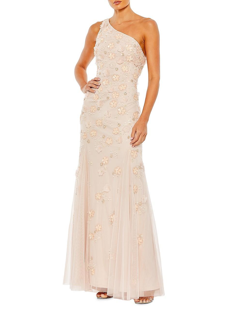 Mac Duggal Embellished One-Shoulder Gown Product Image