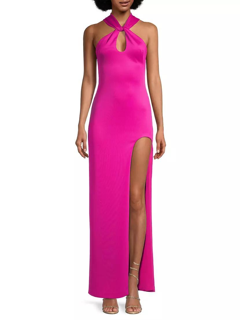 Eve Taya Twisted Halterneck Gown Product Image