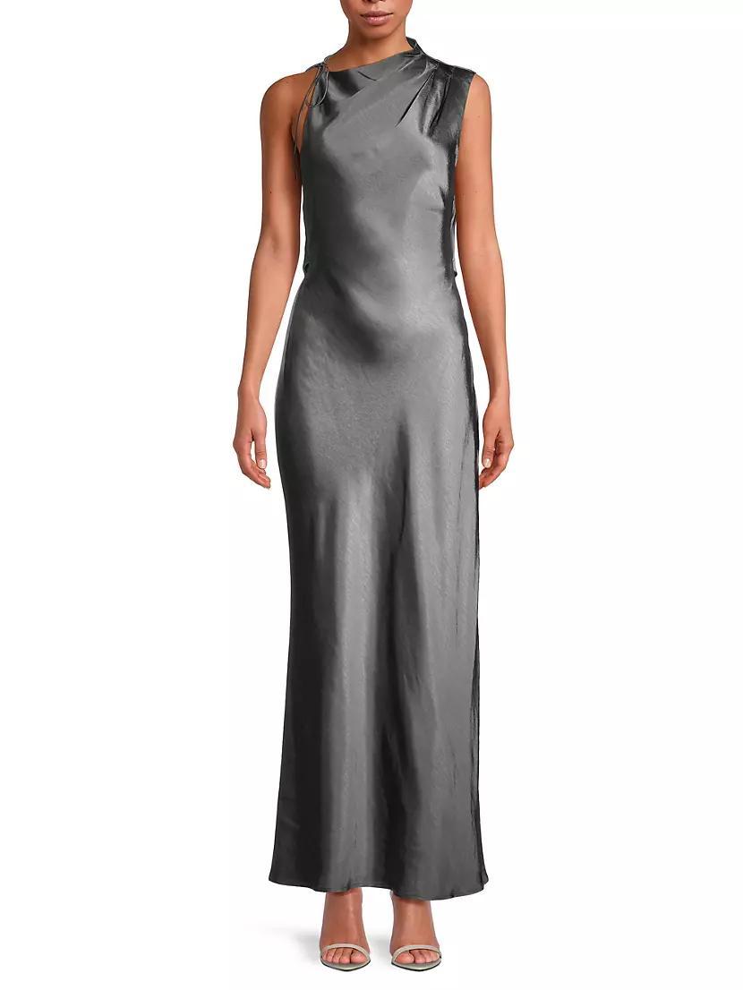 Santana Metallic Asymmetric Gown Product Image