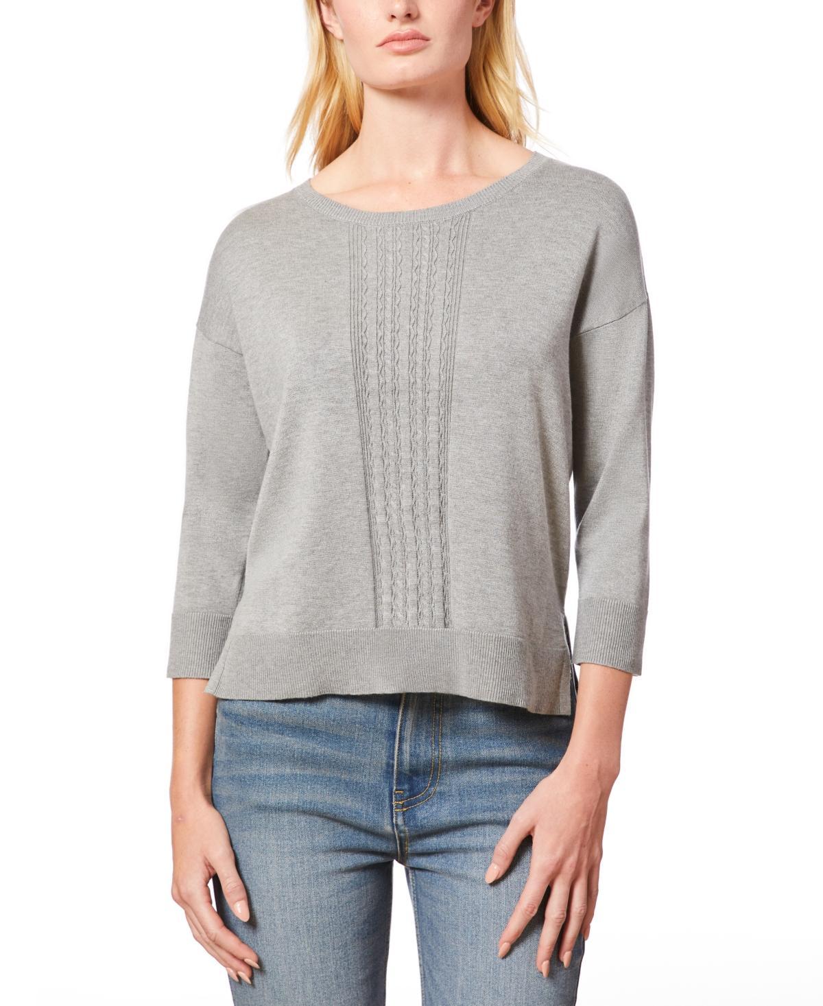 Melissa Paige Womens Cable-Knit Drop-Shoulder Sweater Product Image