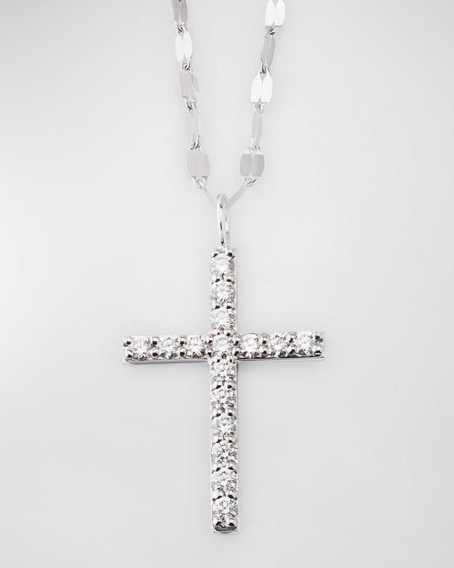 14K Yellow Gold Flawless Everyday Diamond Cross Necklace Product Image