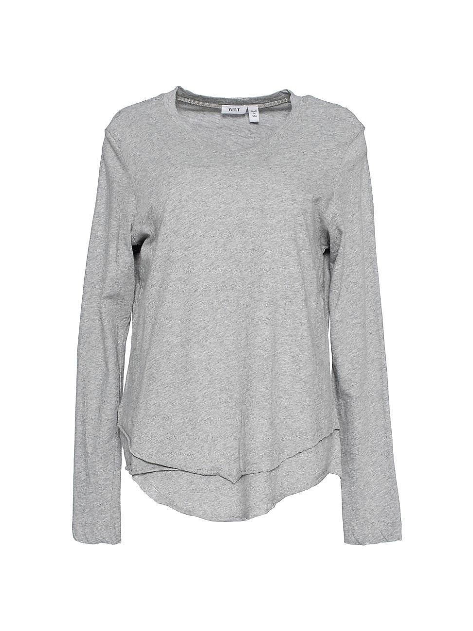 Womens Long Sleeve Mock Layer Tee Product Image