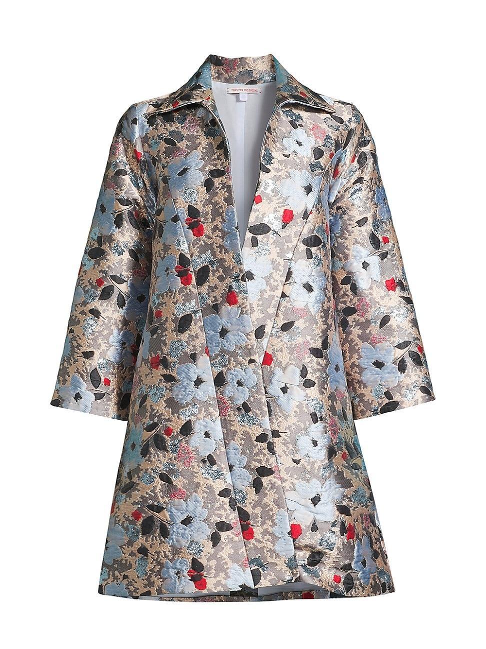 Womens Cornelia Poppy Jacquard Swing Jacket Product Image