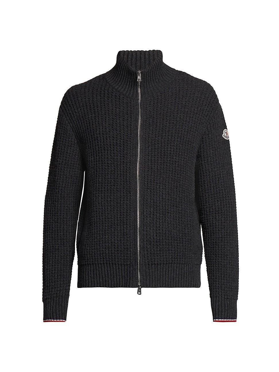 Moncler Wool & Cashmere Zip Cardigan Product Image