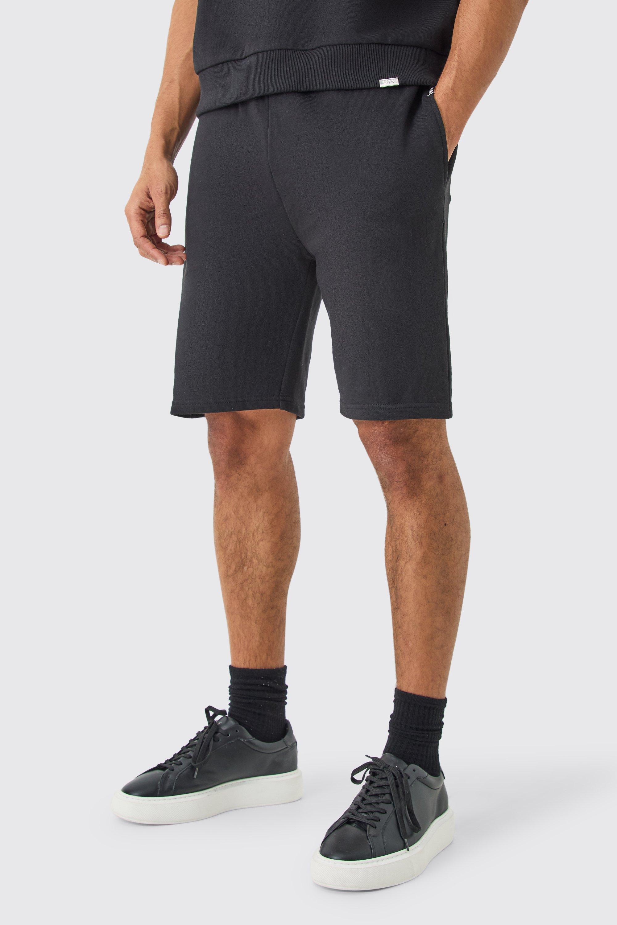 Loose Fit Mid Length Heavyweight Short | boohooMAN USA Product Image