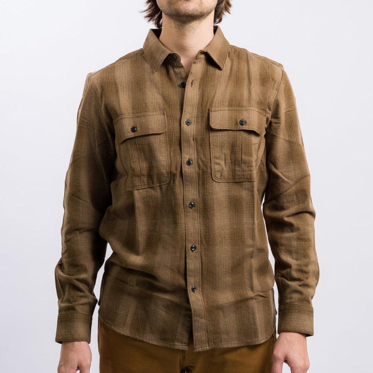 Volcom Shadowstone Long Sleeve Flannel Shirt - Dark Earth Product Image