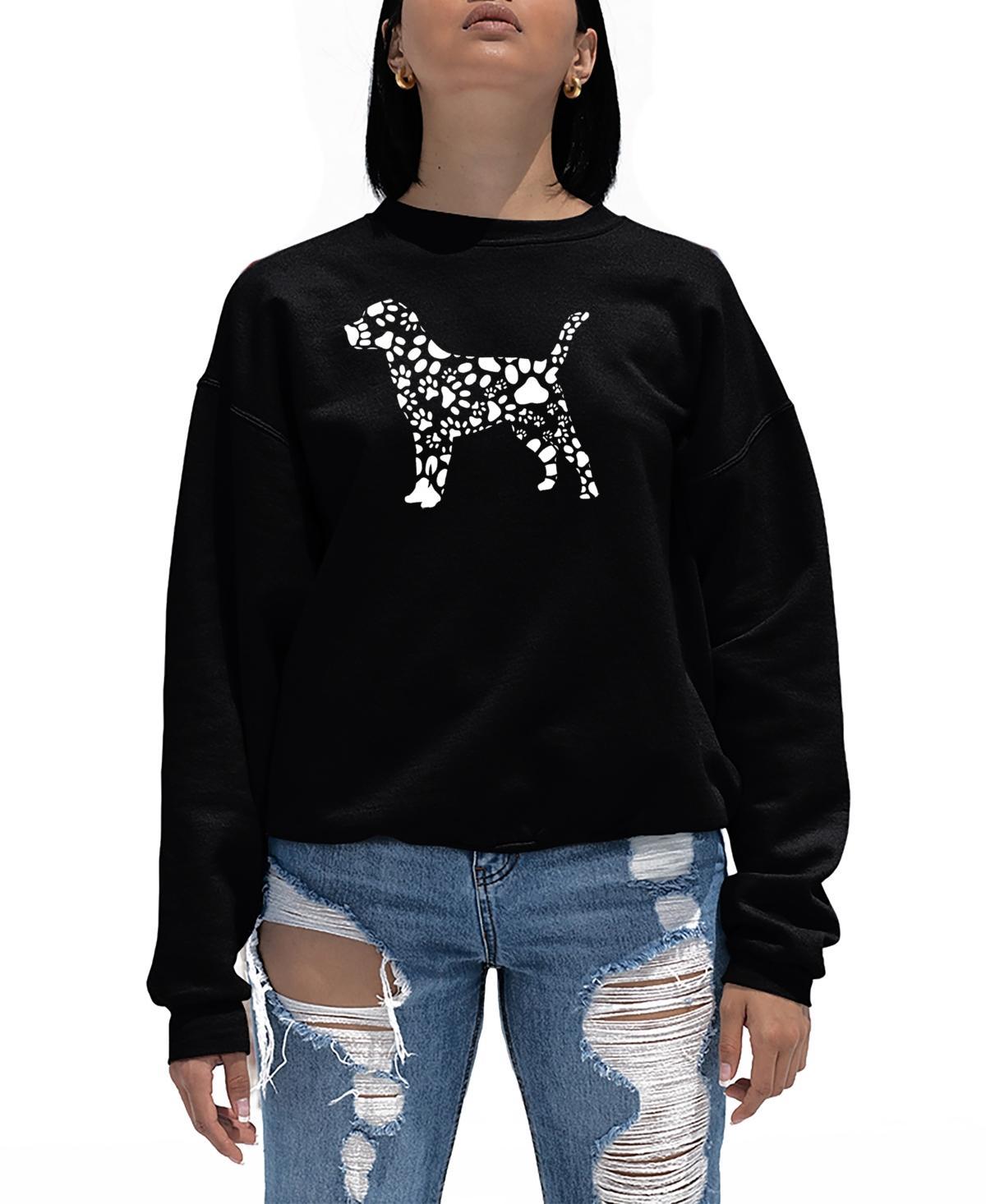 La Pop Art Womens Nashville Guitar Word Art Crewneck Sweatshirt Product Image