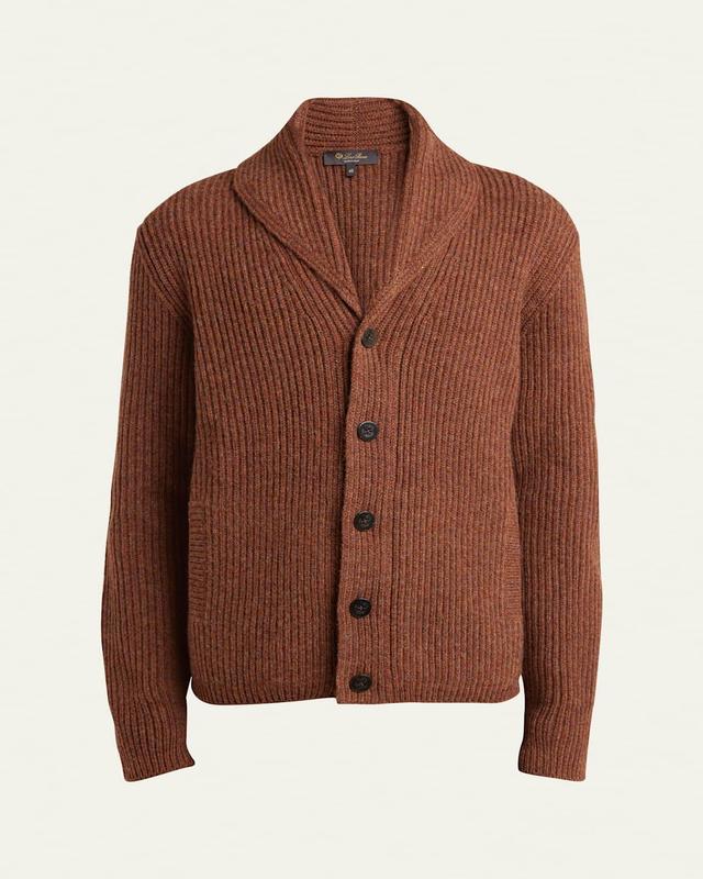 Mens Alpe Wool Cardigan Sweater Product Image