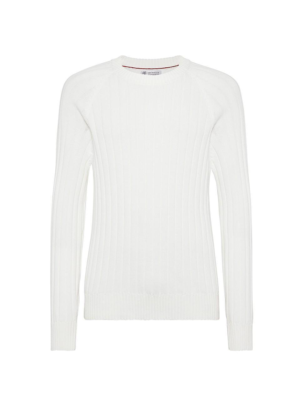 Mens Cotton Rib Knit Sweater Product Image