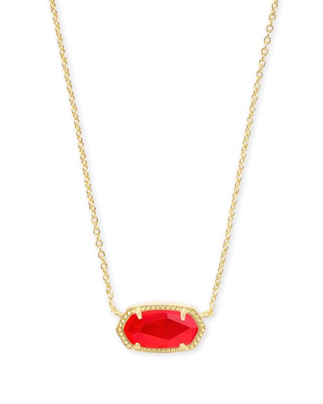 Elisa Gold Pendant Necklace in Red Illusion Product Image