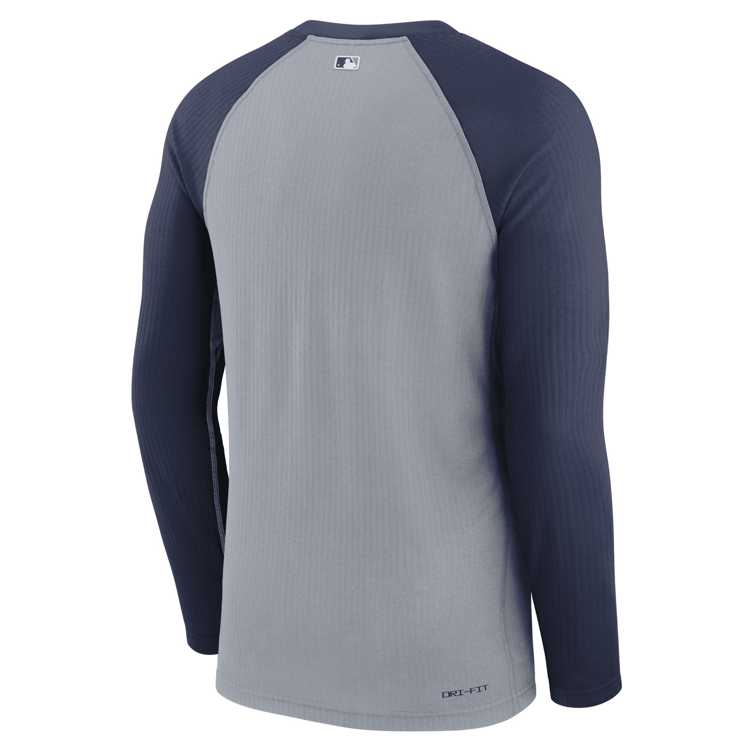 Mens Nike Gray Los Angeles Dodgers Authentic Collection Game Raglan Performance Long Sleeve T-shirt Product Image