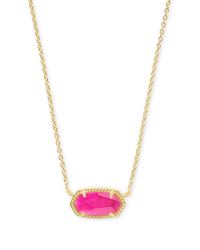 Elisa Gold Pendant Necklace in Azalea Illusion Product Image