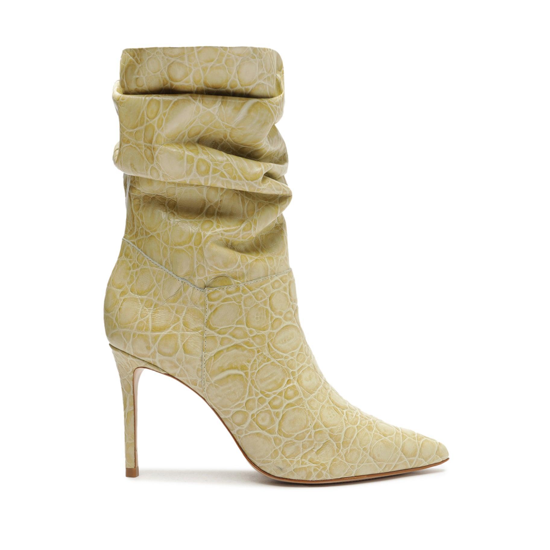 Ashlee Crocodile-Embossed Leather Bootie Product Image