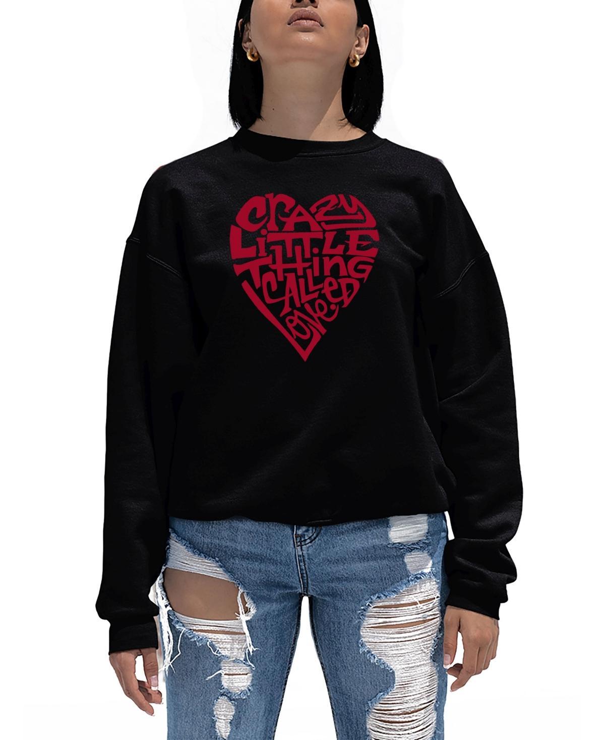 La Pop Art Womens Love Yourself Word Art Crewneck Sweatshirt Product Image