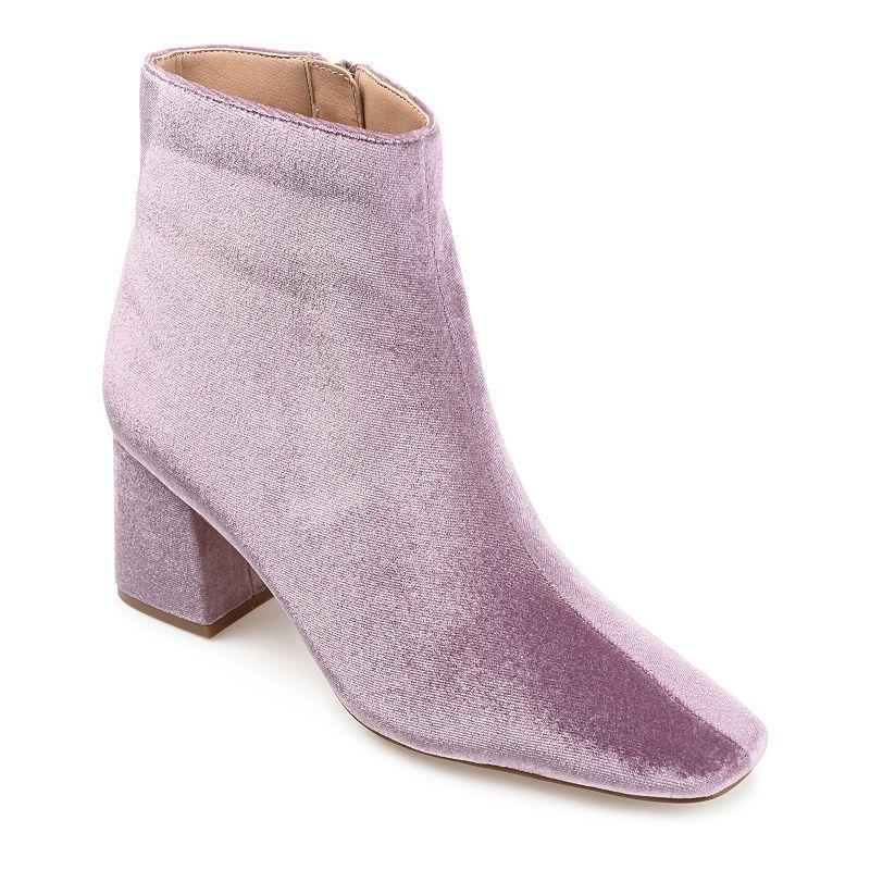 Journee Collection Hazara Tru Comfort Foam Womens Heeled Ankle Boots Purple Product Image